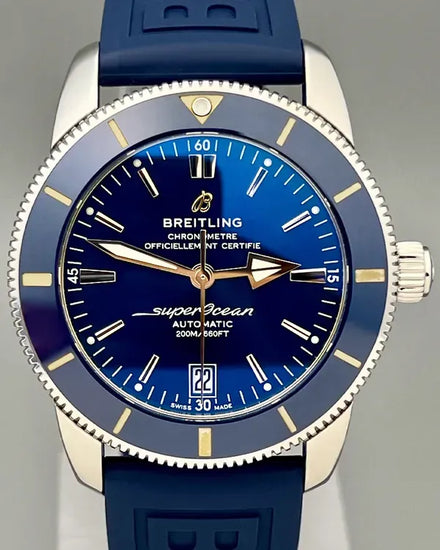 No Reserve - 2020 Breitling Superocean Heritage II S.E. 42MM Blue Dial Rubber Strap (AB2010161C1S1)