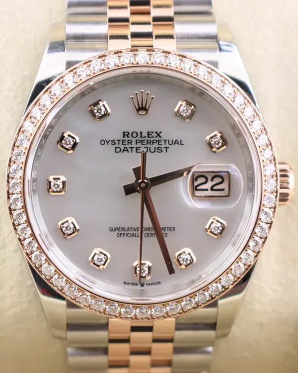2023 Rolex Datejust 36MM Mother of Pearl Dial Two-Tone Jubilee Bracelet (126281RBR)