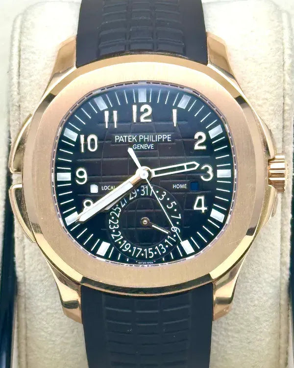2021 Patek Philippe Aquanaut Travel Time 40.8MM Brown Dial Rubber Strap (5164R-001)