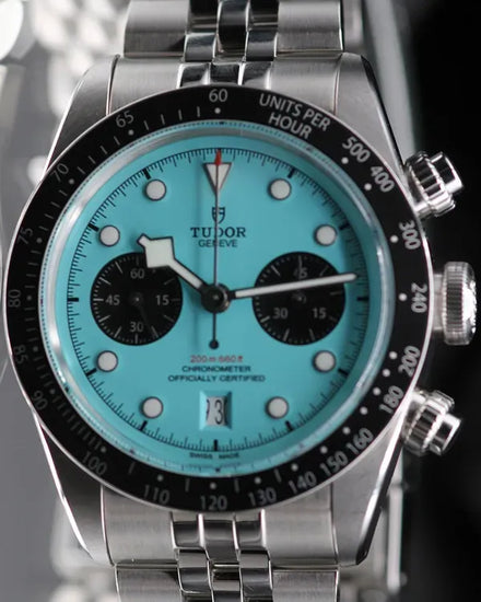 2025 Tudor Black Bay Chrono S.E. 41MM "Flamingo" Blue Dial Steel Bracelet (79360-0024)
