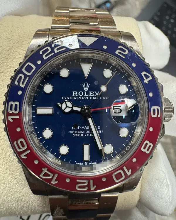 2023 Rolex GMT-Master II 40MM Blue Dial White Gold Oyster Bracelet (126719BLRO)