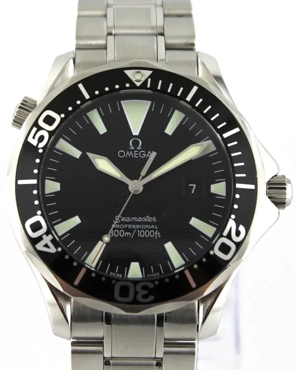 Omega Seamaster 41MM Quartz Black Dial Steel Bracelet (2264.50.00)