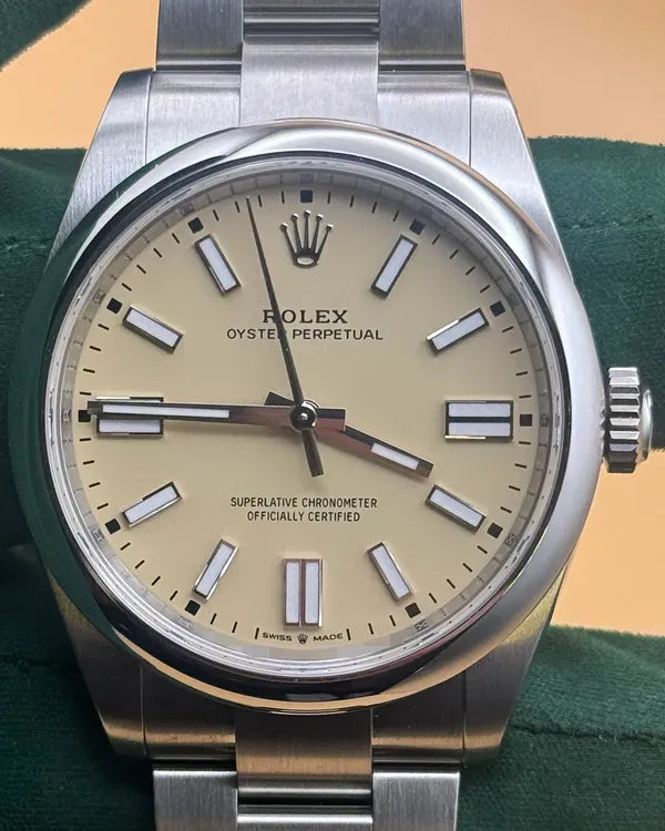 2025 Rolex Oyster Perpetual 41MM Yellow Dial Oyster Bracelet (134300)