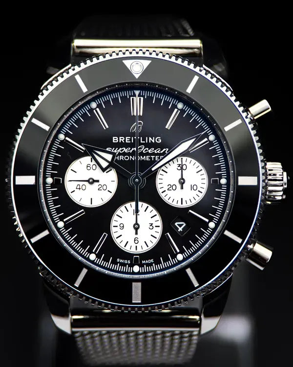 2019 Breitling Superocean Heritage B01 Chronograph 44MM Black Dial Steel Bracelet (AB0162121B1A1)