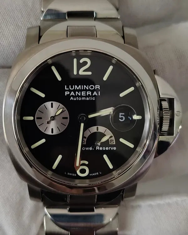 Panerai Luminor Power Reserve 44MM Black Dial Titanium Bracelet (PAM00171)