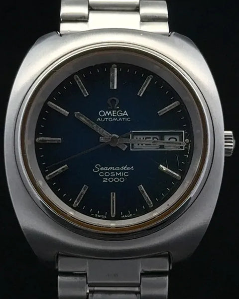 OMEGA Seamaster COSMIC 2000 自動巻き時計 Omega Seamaster Cosmic 2000 39MM Blue 