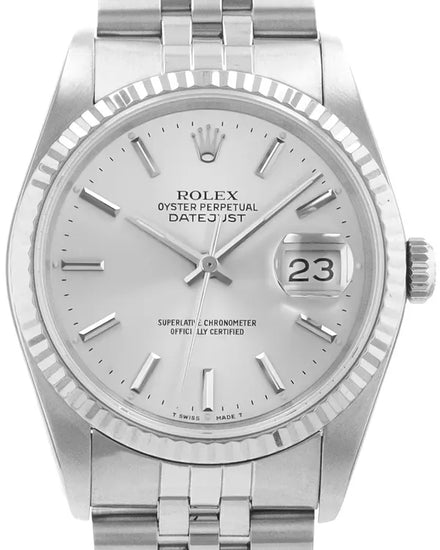 Rolex Datejust 36MM Silver Dial Jubilee Bracelet (16234)