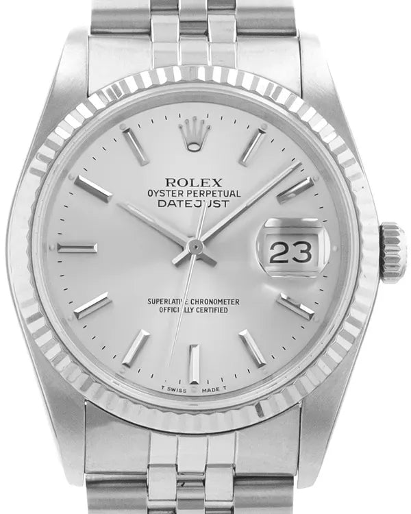 Rolex Datejust 36MM Silver Dial Steel Jubilee Bracelet (16234)