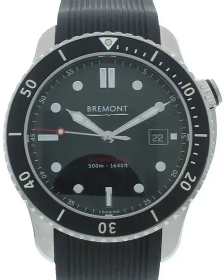 Bremont Supermarine 42MM Black Dial Rubber Strap (S500-BK-2018-R-S)