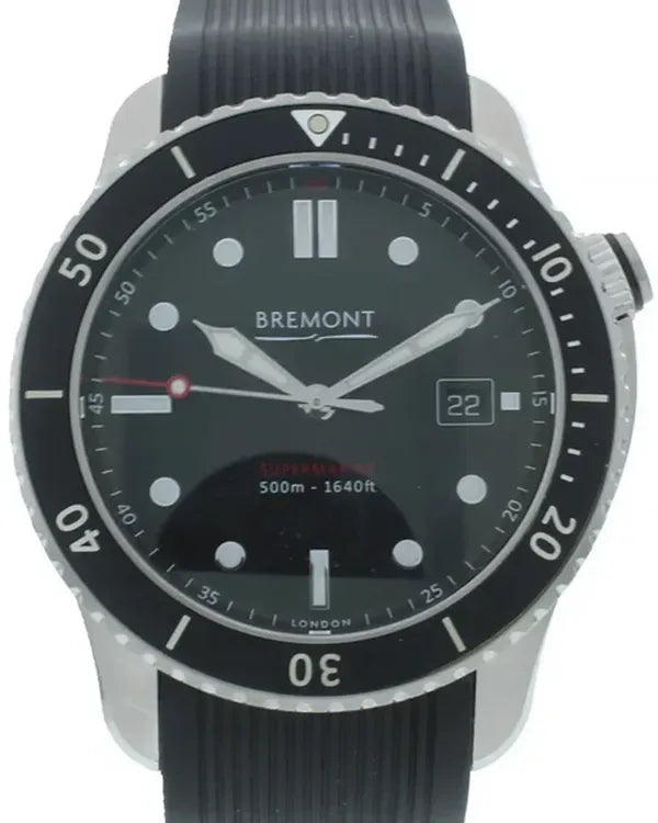 Bremont Supermarine 42MM Black Dial Rubber Strap (S500-BK-2018-R-S)