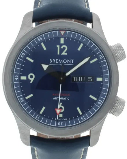 Bremont U-2 43MM Blue Dial Leather Strap (U2-BL-R-S)