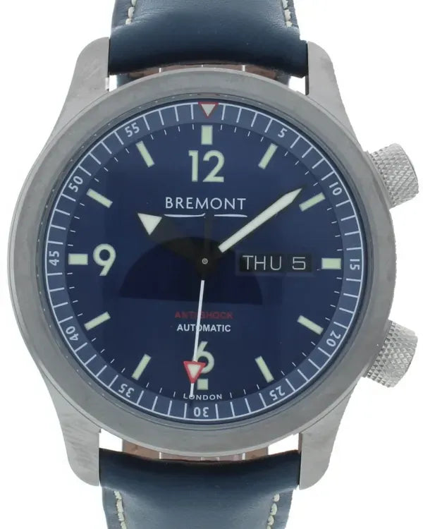 Bremont U-2 43MM Blue Dial Leather Strap (U2-BL-R-S)
