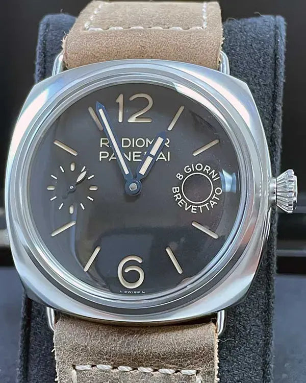 2021 Panerai Radiomir 8 Days 45MM Black Dial Leather Strap (PAM00992)
