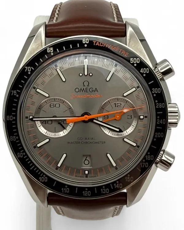 2022 Omega Speedmaster Racing 44.25MM Grey Dial Leather Strap (329.32.44.51.06.001)