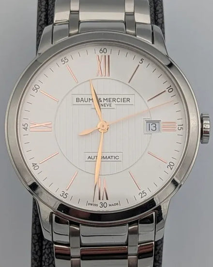 No Reserve - 2023 Baume & Mercier Classima 40MM Silver Dial Steel Bracelet (M0A10374)