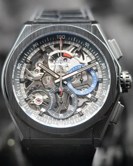 2018 Zenith Defy El Primero 21 44MM Skeleton Dial Leather Strap (49.9000.9004/78.R582)