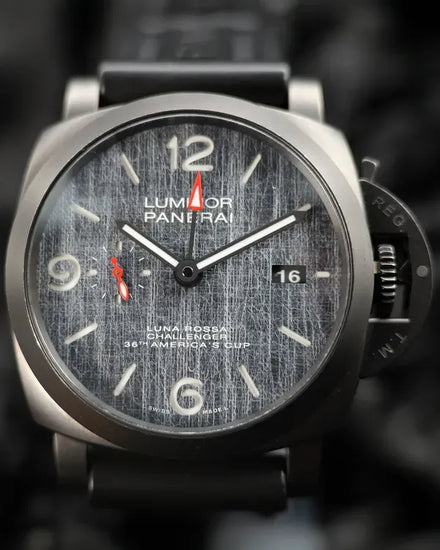 2020 Panerai Luminor Luna Rossa Challenger GMT L.E. 44MM Grey Dial Rubber Strap (PAM01036)