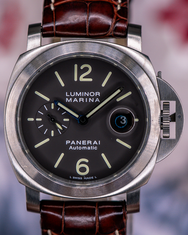 2007 Panerai Luminor Marina Automatic 44MM Brown Dial Leather Strap (PAM00240)