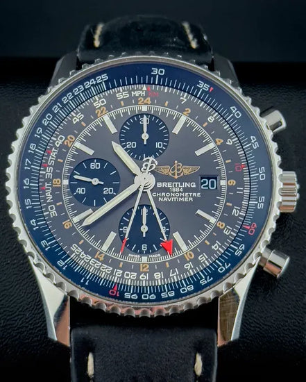 Breitling Navitimer World L.E. 46MM Grey Dial Leather Strap (A24322)