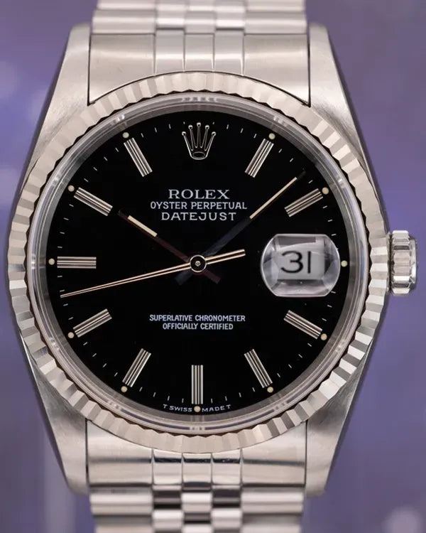 1994 (S Serial) Rolex Datejust 36MM Silver Dial Jubilee Bracelet (16234)