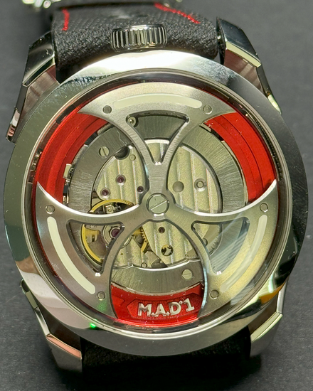 2023 MB&F MAD Edition 1 Red 42MM Skeleton Dial Leather Strap (M.A.D.1)