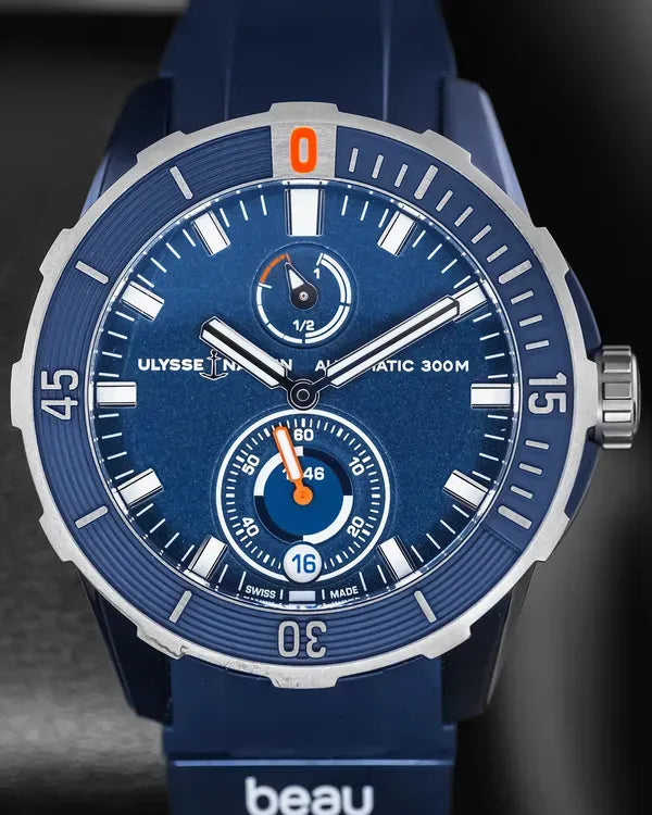 Ulysse Nardin Diver X "Beau Lake" L. E. 44MM Blue Dial Rubber Strap (1183-170LE-3A-BEAU)