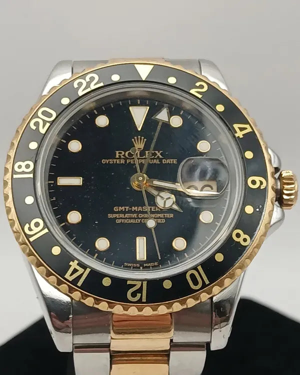 Rolex GMT-Master II 40MM Black Dial Two-Tone Oyster Bracelet (16713)