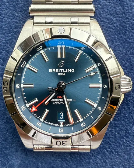 Breitling Chronomat GMT 40MM Blue Dial Steel Bracelet (A32398)