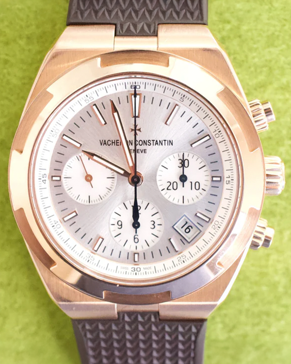 2022 Vacheron Constantin Overseas Chronograph 42.5MM Silver Dial Rubber Strap (5500V/000R-B074)