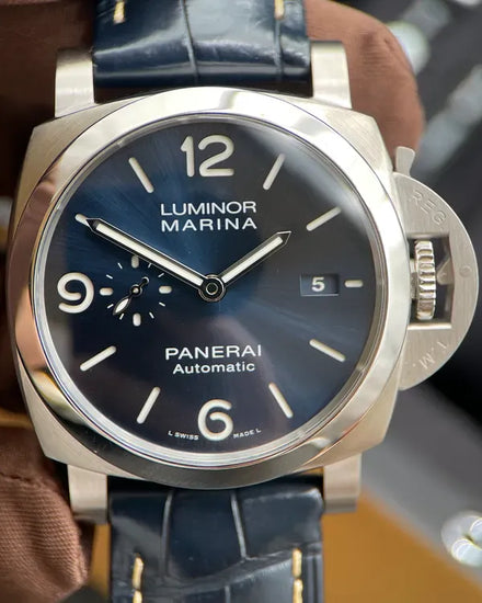 2022 Panerai Luminor Marina 44MM Blue Dial Leather Strap (PAM01313)