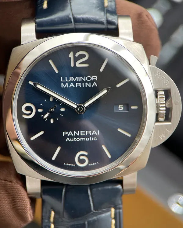 2022 Panerai Luminor Marina 44MM Blue Dial Leather Strap (PAM01313)