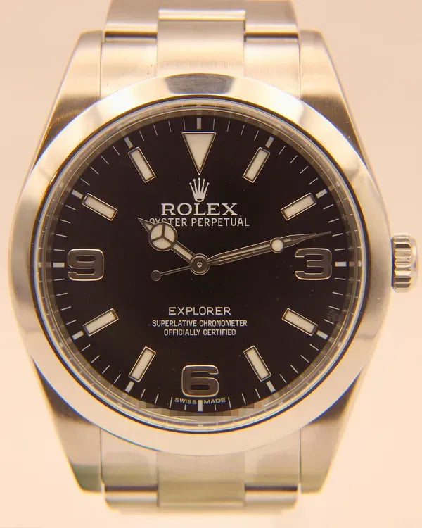 Rolex Explorer 39MM Black Dial Oyster Bracelet (214270)