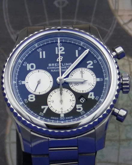 2020 Breitling Navitimer 8 B01 Chronograph 43MM Black Dial Steel Bracelet (AB0117131B1A1)