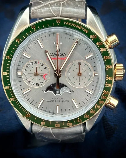 2024 Omega Speedmaster Moonphase 44.25MM Grey Dial Leather Strap (304.23.44.52.06.001)