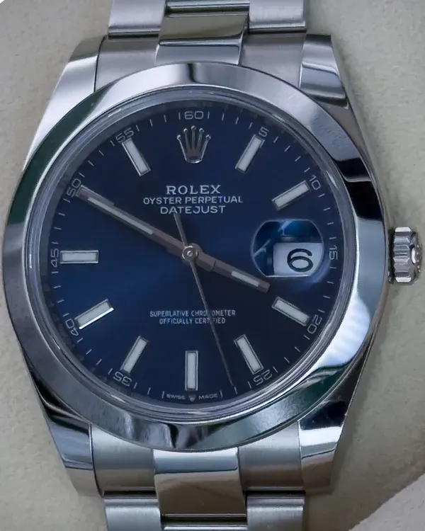 2021 Rolex Datejust 41MM Blue Dial Oyster Bracelet (126300)