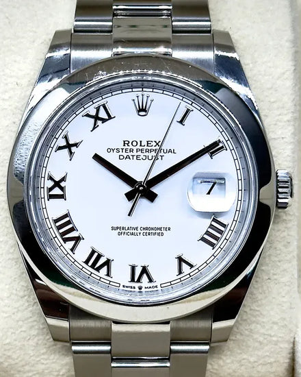 2021 Rolex Datejust 41MM White Dial Oyster Bracelet (126300)