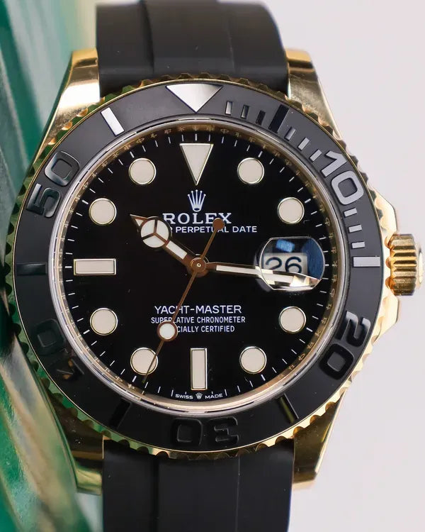 2023 Rolex Yacht-Master 42MM Black Dial Rubber Strap (226658)