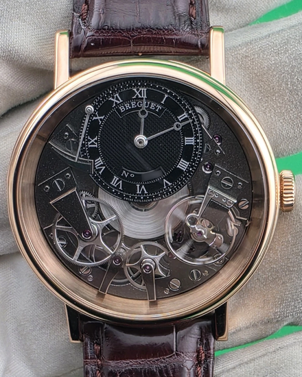 2015 Breguet Tradition 40MM Skeleton Dial Leather Strap (7057BR/G9/9W6)