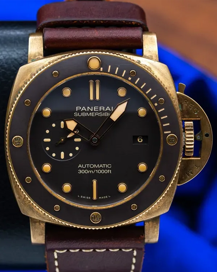 2022 Panerai Submersible Bronzo 47MM Brown Dial Leather Strap (PAM00968)