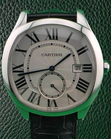 Cartier Drive De Cartier 41MM Silver Dial Leather Strap (WSNM0015)