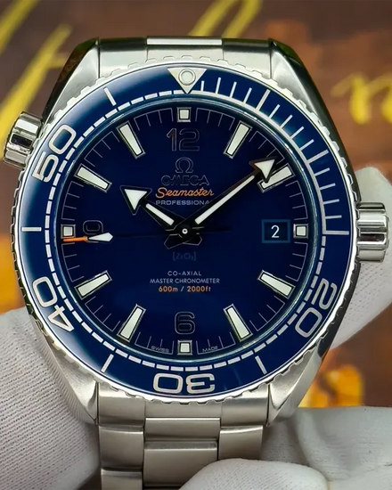 2021 Omega Seamaster Planet Ocean 600M 43.5MM Blue Dial Steel Bracelet (215.30.44.21.03.001)