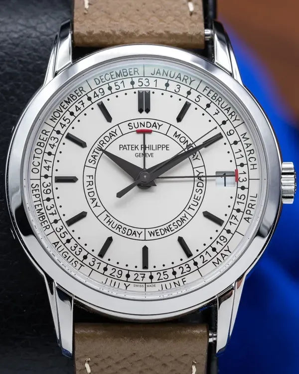 2022 Patek Philippe Calatrava Weekly Calendar 40MM Silver Dial Leather Strap (5212A-001)