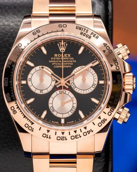 2024 Rolex Cosmograph Daytona 40MM Black Dial Rose Gold Oyster Bracelet (126505)