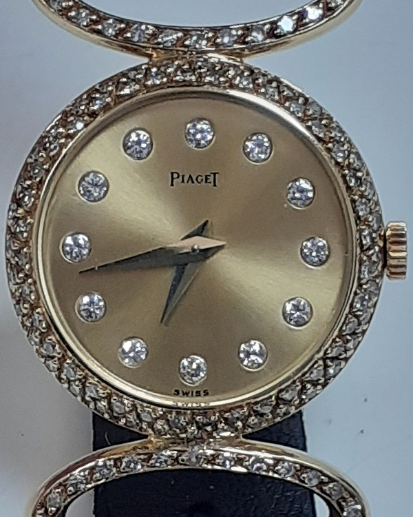 Piaget Dancer 21MM Champagne Dial Leather Strap (4152DB)