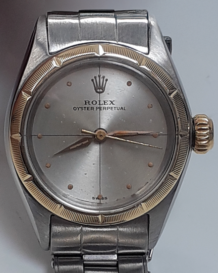 Rolex Oyster Perpetual Zephyr 24MM Silver Dial Oyster Bracelet (6621)