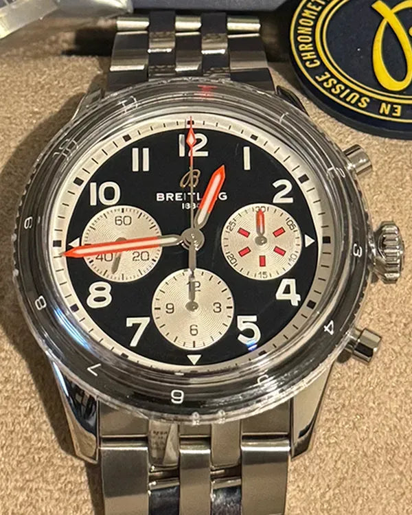 Breitling Classic Avi "Mosquito" 42MM Black Dial Steel Bracelet (Y233801A1B1A1)