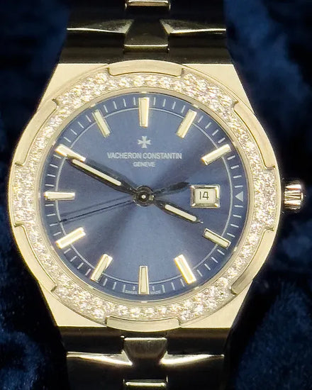 No Reserve - 2022 Vacheron Constantin Overseas 33MM Quartz Blue Dial Steel Bracelet (1205V/100A-B590)