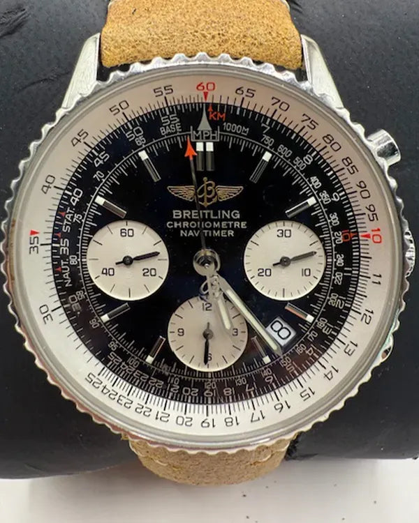 Breitling Navitimer 41.8MM Black Dial Leather Strap (A23322)