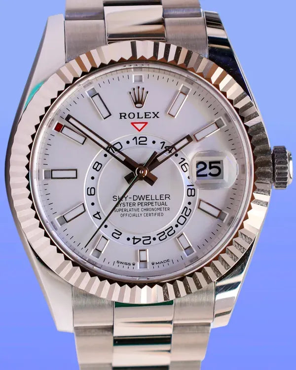 2025 Rolex Sky-Dweller 42MM White Dial Oyster Bracelet (336934)