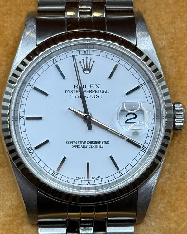 2005 Rolex Datejust 36MM White Dial Jubilee Bracelet (16234)